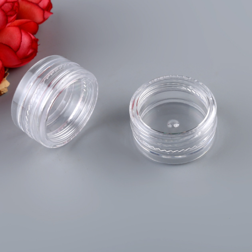 Cream Jars Empty Round Clear Jars Travel Containers with Hard Sealed Lids 3g 5g