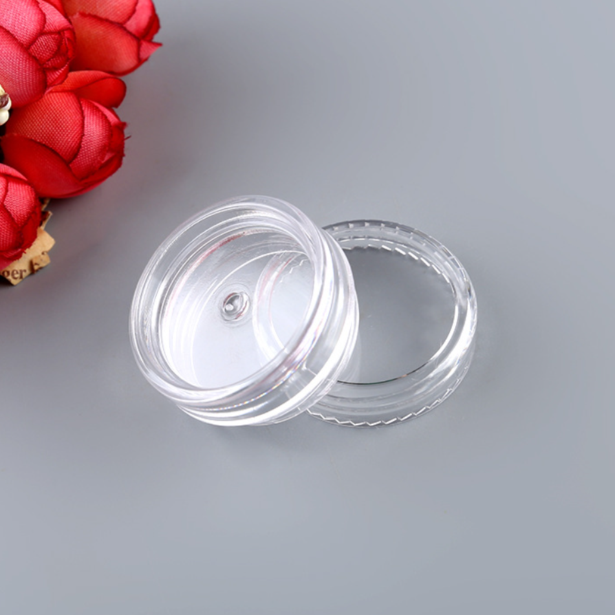 Cream Jars Empty Round Clear Jars Travel Containers with Hard Sealed Lids 3g 5g