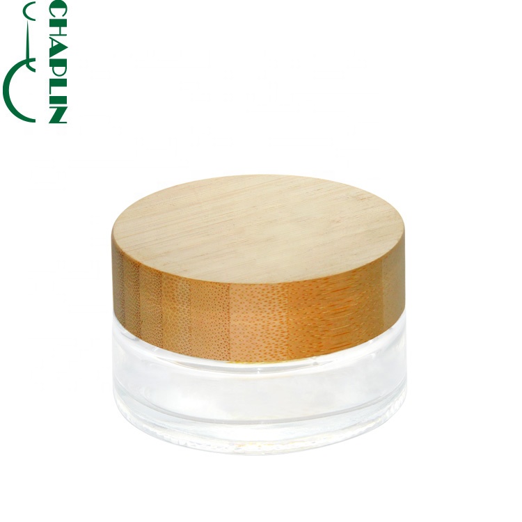 Cream Packing Transparency Frosted Glass Cosmetic Jars With Silver Cap