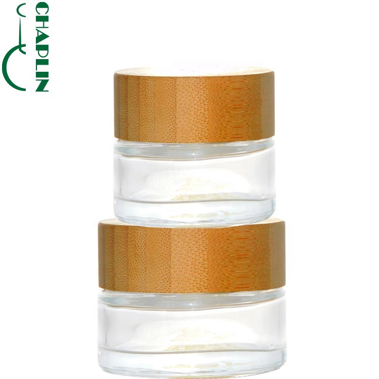 Cream Packing Transparency Frosted Glass Cosmetic Jars With Silver Cap