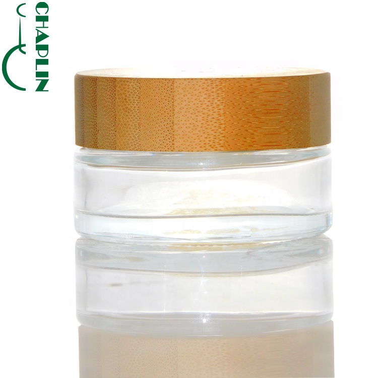 Cream Packing Transparency Frosted Glass Cosmetic Jars With Silver Cap