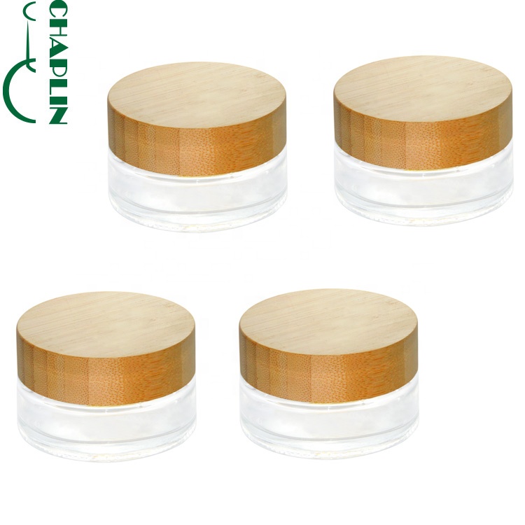 Cream Packing Transparency Frosted Glass Cosmetic Jars With Silver Cap