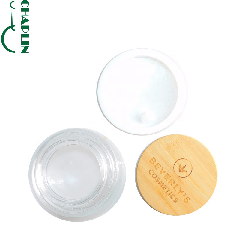 Cream Packing Transparency Frosted Glass Cosmetic Jars With Silver Cap