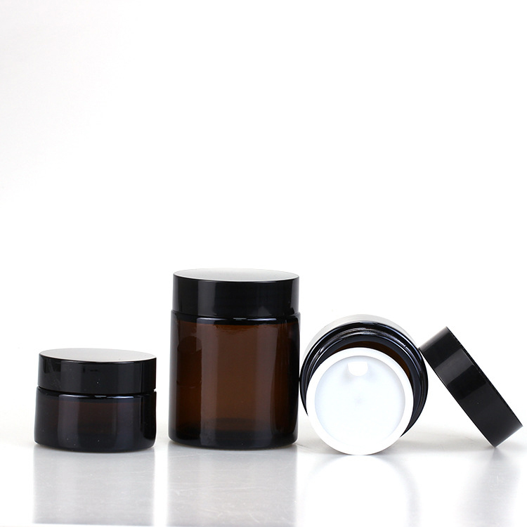 Cream bottle Tan 5g brown primary color face cream Bottle Lotion Assorted Cosmetic glass bottle