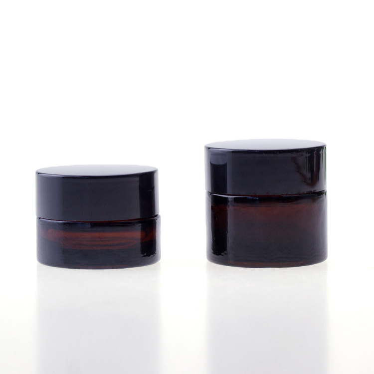 Cream bottle Tan 5g brown primary color face cream Bottle Lotion Assorted Cosmetic glass bottle