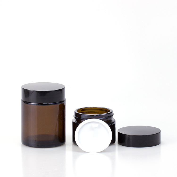 Cream bottle Tan 5g brown primary color face cream Bottle Lotion Assorted Cosmetic glass bottle