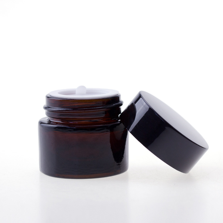 Cream bottle Tan 5g brown primary color face cream Bottle Lotion Assorted Cosmetic glass bottle