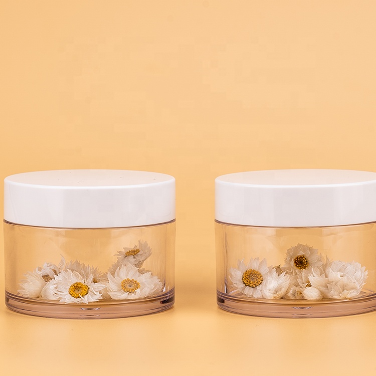 Cream container wall plastic jar 5 ml 10 ml 15 ml 30 ml 50 ml 100 ml 200 ml pet jar cosmetic jar with lid