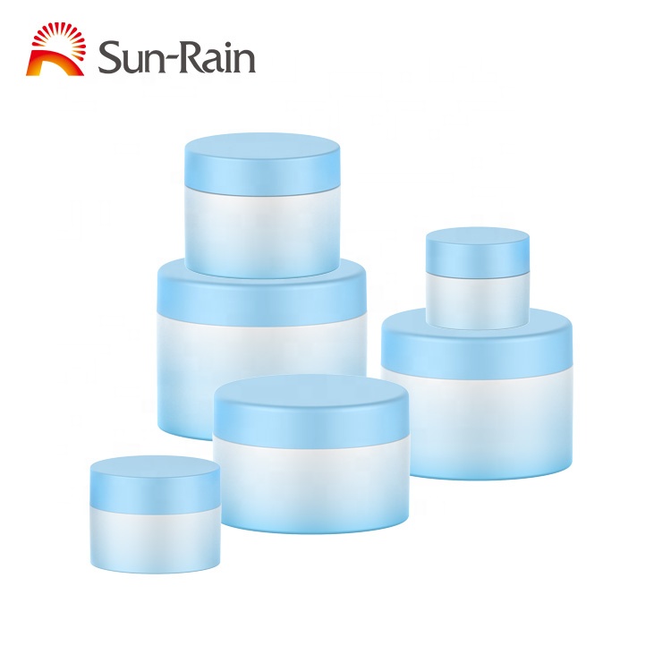 Cream empty round colorful eco-friendly high quality custom cosmetic plastic cosmetic packaging cream jar