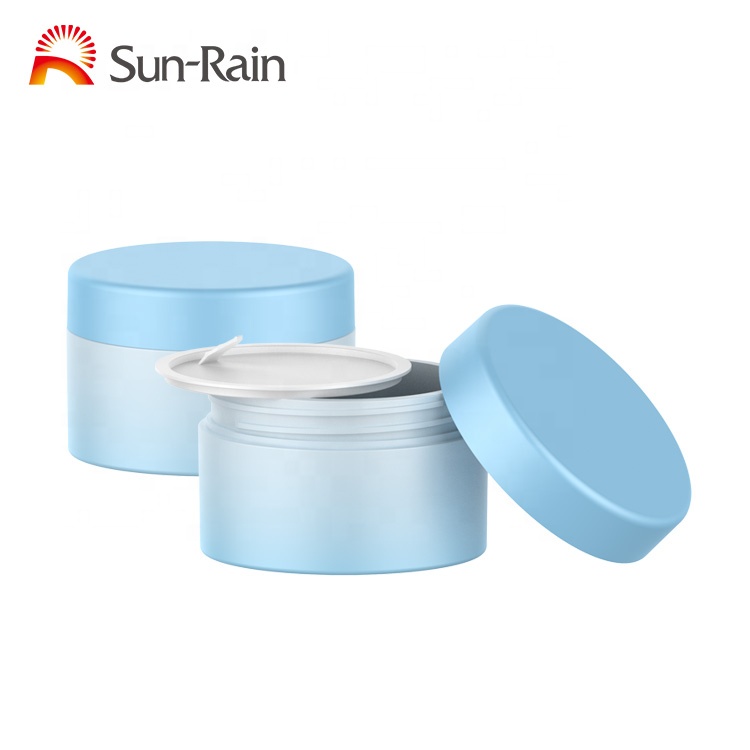 Cream empty round colorful eco-friendly high quality custom cosmetic plastic cosmetic packaging cream jar