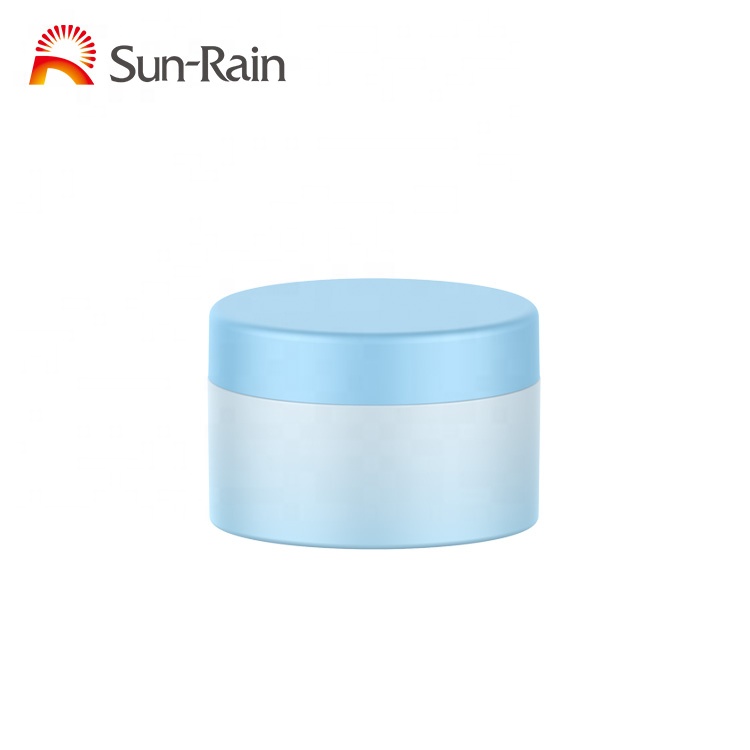 Cream empty round colorful eco-friendly high quality custom cosmetic plastic cosmetic packaging cream jar