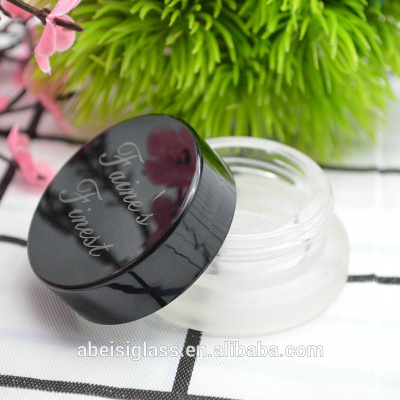 Cream glass jar 3g 5g 7g 10g with ABS cap
