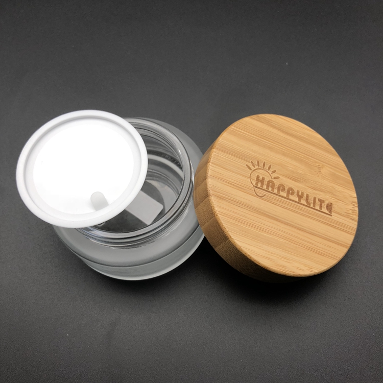 Cream jar bamboo with 3g 5g 15g 20g 30g 50g 100g 200g bamboo cosmetic jar hot selling bamboo lid glass jar