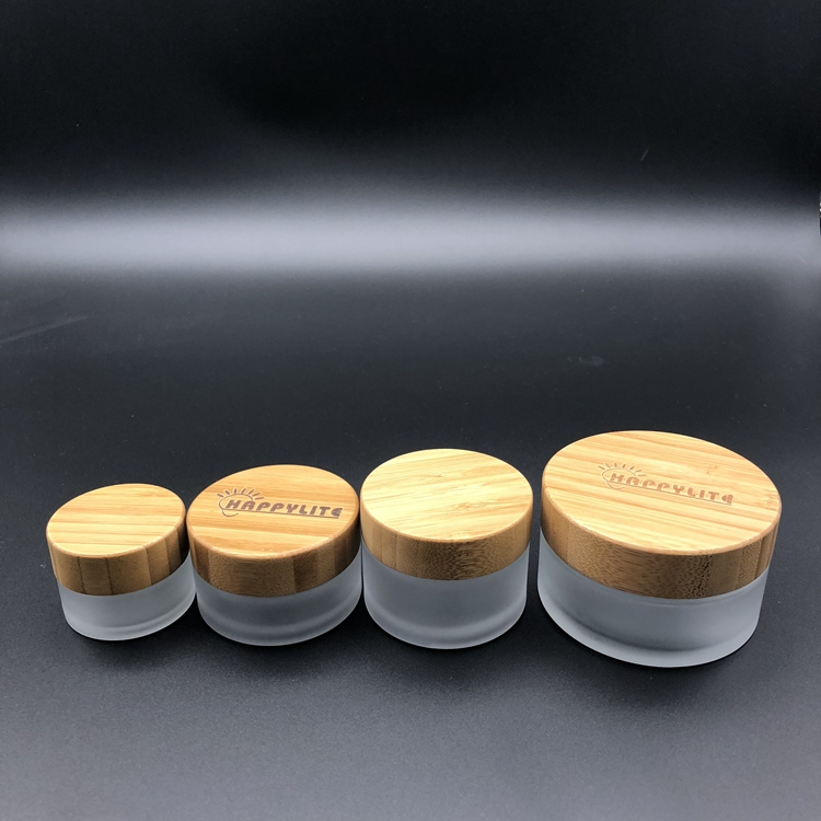 Cream jar bamboo with 3g 5g 15g 20g 30g 50g 100g 200g bamboo cosmetic jar hot selling bamboo lid glass jar