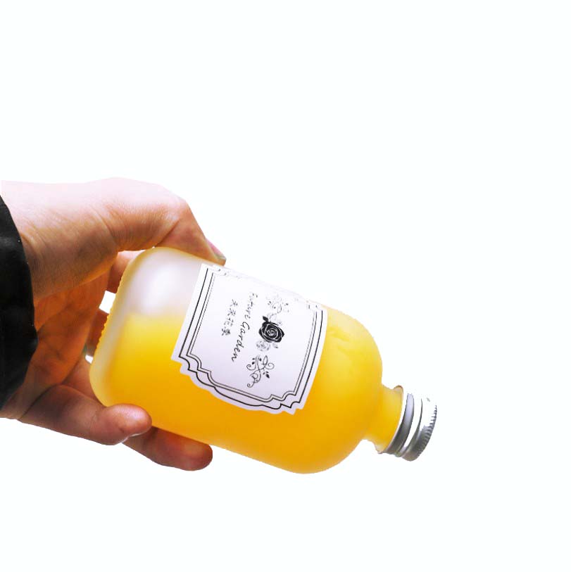 Creative Beverage Juice Milk Tea Glass Bottle 500ml Matte Fruit Wine Liquor Bottle Special For Catering Milk Tea Shop