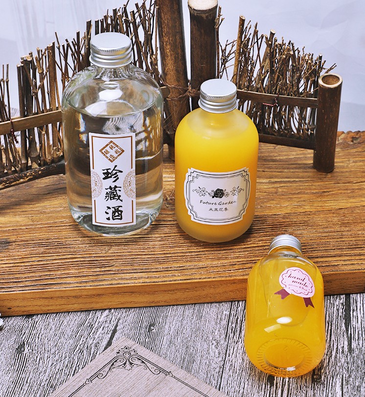 Creative Beverage Juice Milk Tea Glass Bottle 500ml Matte Fruit Wine Liquor Bottle Special For Catering Milk Tea Shop