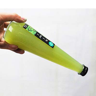 Creative Cone-shaped 250ml Milk tea Juice Drink Glass Bottle 330ml Hot Frosted Fruit Wine Green Wine Bottle Sealed