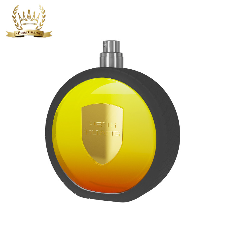 Creative Design 100ml Tyre Shape Men Glass Spray Perfume Bottles Container