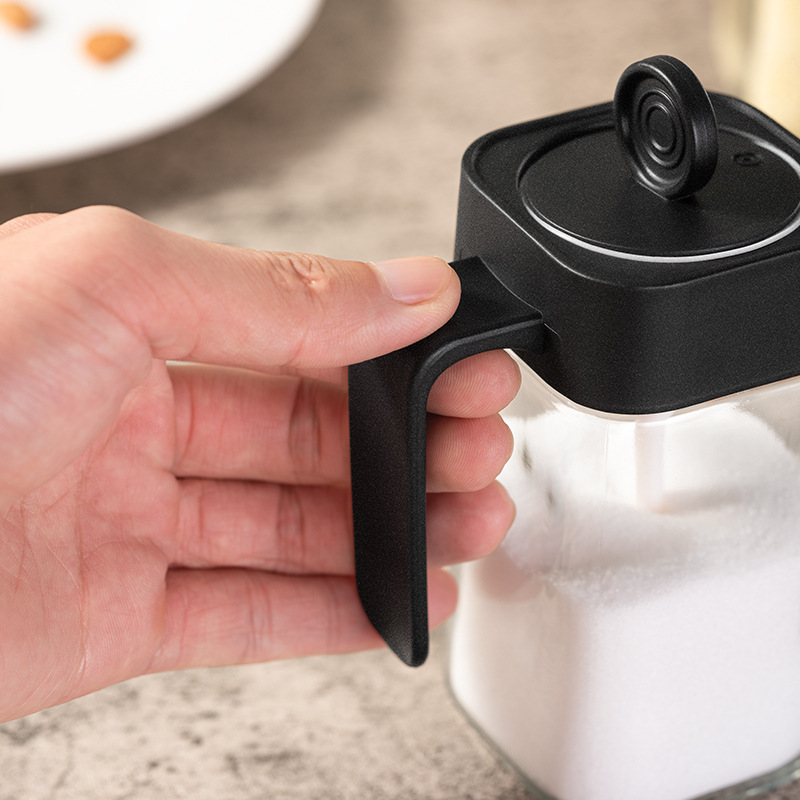 Creative Spoon Lid Integrated Seasoning Kitchen Supplies Glass Seasoning Jar Sealed Salt Jar Home Honey Jar