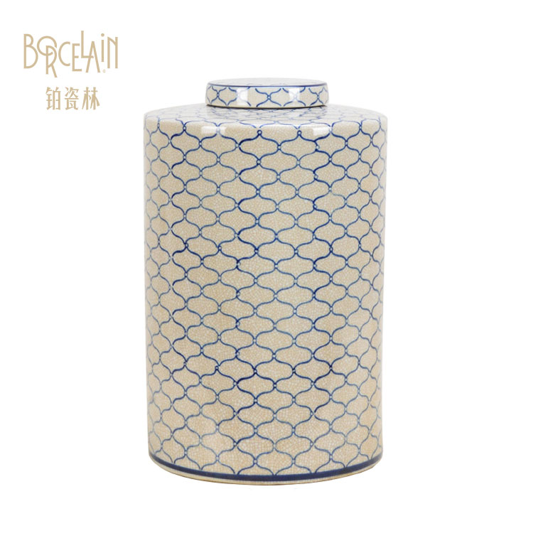 Creative blue and white Ginger decorations storage ceramic jars