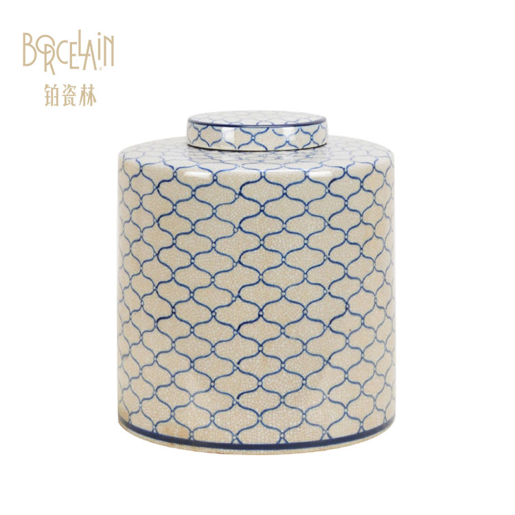 Creative blue and white Ginger decorations storage ceramic jars