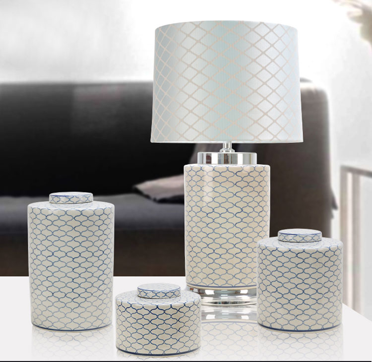 Creative blue and white Ginger decorations storage ceramic jars