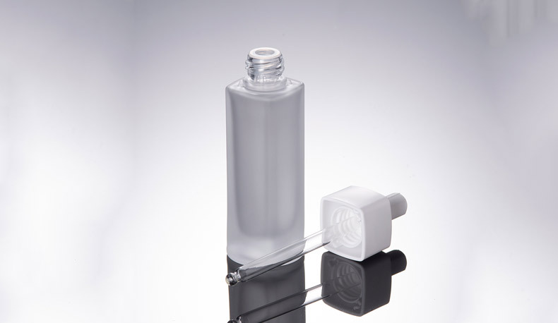 Creative cosmetics packaging 30ML frosted glass drop tube essence bottle