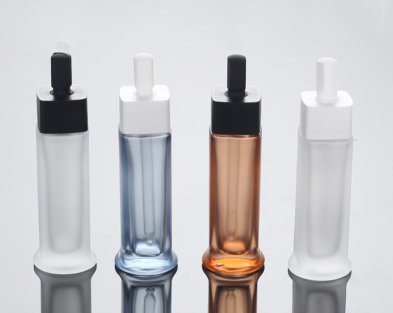 Creative cosmetics packaging 30ML frosted glass drop tube essence bottle