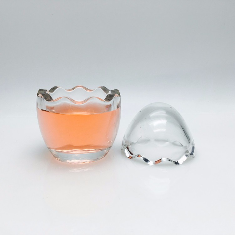 Creative egg shaped glass mousse yogurt cake jar jelly pudding cup