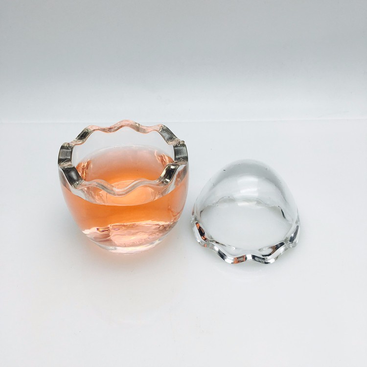 Creative egg shaped glass mousse yogurt cake jar jelly pudding cup
