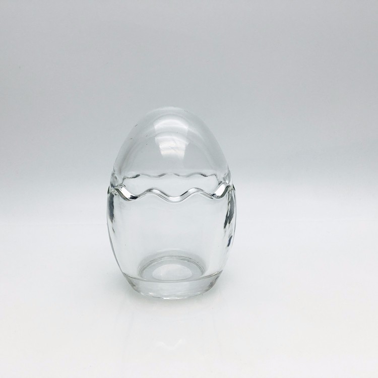 Creative egg shaped glass mousse yogurt cake jar jelly pudding cup