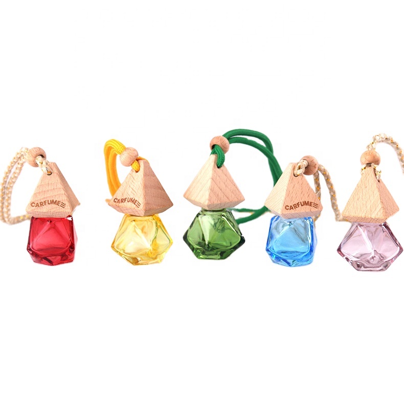 Creative hemp rope car perfume bottle decorative pendant perfume transparent glass empty bottle wholesale cosmetics bottle