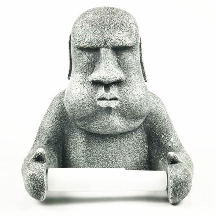 Creative personality and funny Easter Island Moai tissue holder bathroom wall-mounted tissue holder toilet roll holder