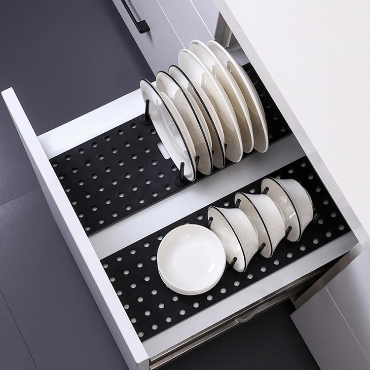 Creative retractable adjustable drain dish rack drawer type divider dishes and cups rack storage kitchen tools