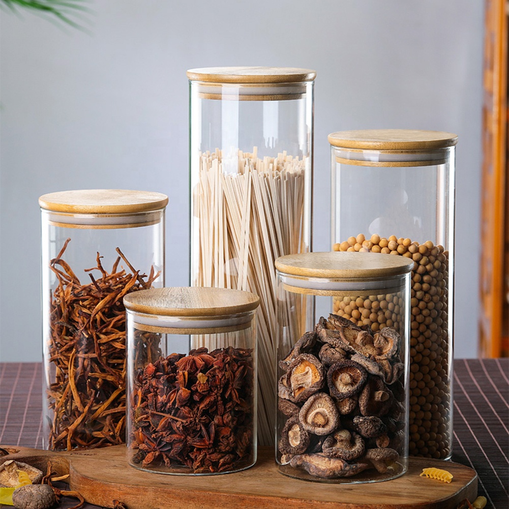 Creative sealing high borosilicate storage glass jars kitchen bottles