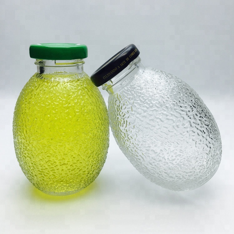 Creative shape glass fruit juice bottle 8oz 250ml wholesale