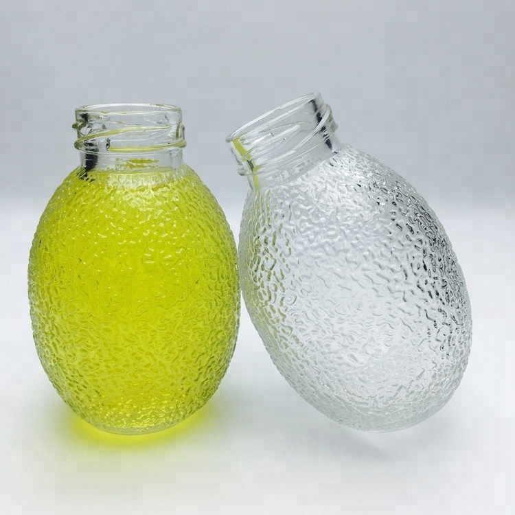 Creative shape glass fruit juice bottle 8oz 250ml wholesale