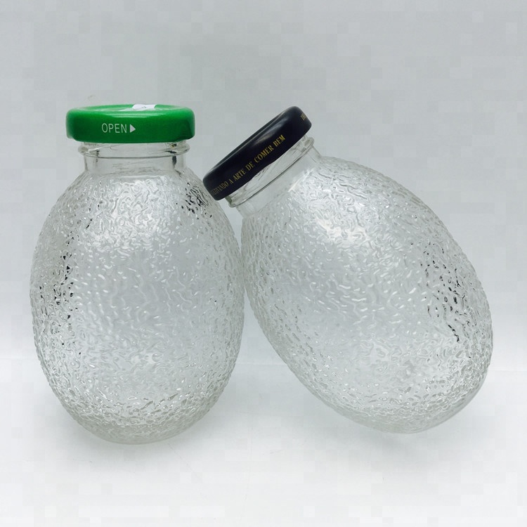 Creative shape glass fruit juice bottle 8oz 250ml wholesale
