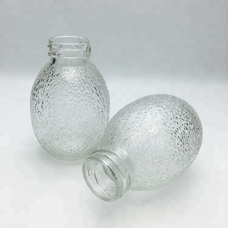 Creative shape glass fruit juice bottle 8oz 250ml wholesale