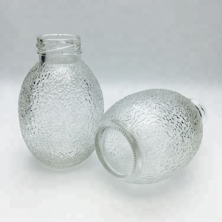 Creative shape glass fruit juice bottle 8oz 250ml wholesale