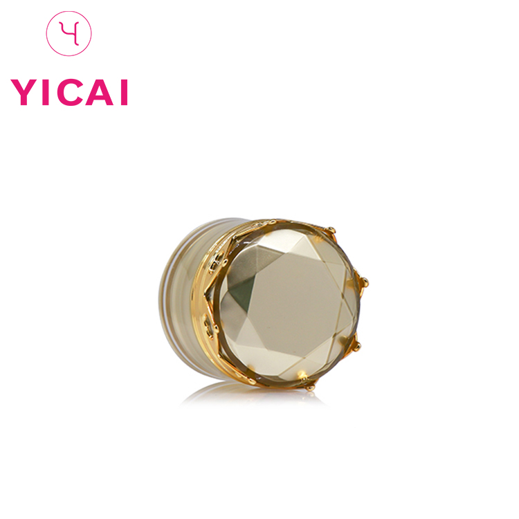 Crown Cap Plastic Cosmetic Jar Acrylic 15g Mini Cosmetic Eye Cream Cream Jar