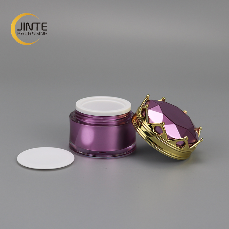 Crown Design Cosmetic Beauty Jar Plastic Lip Balm Container Acrylic Jar 5g 10g