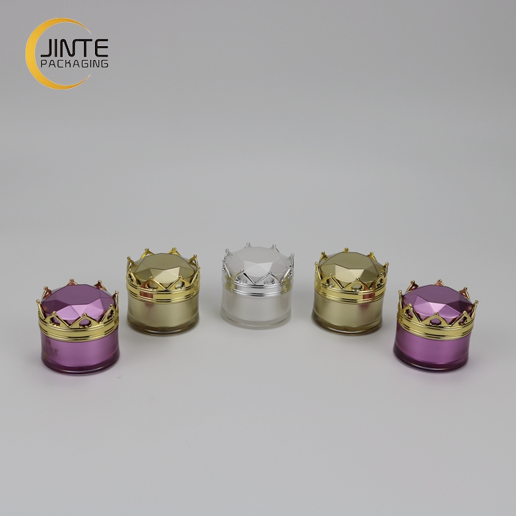 Crown Design Cosmetic Beauty Jar Plastic Lip Balm Container Acrylic Jar 5g 10g