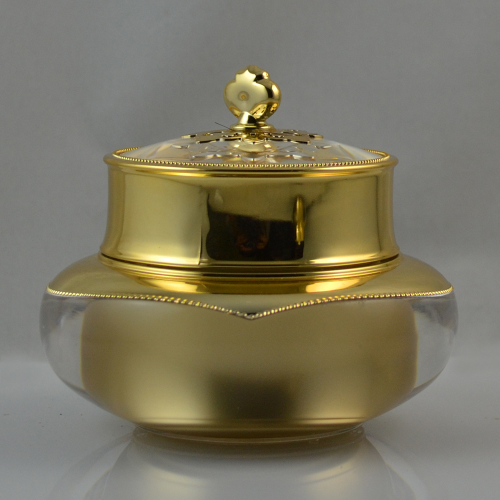 Crown Shape 15g 30g 50g Gold Empty Acrylic Cream JA201 Jar