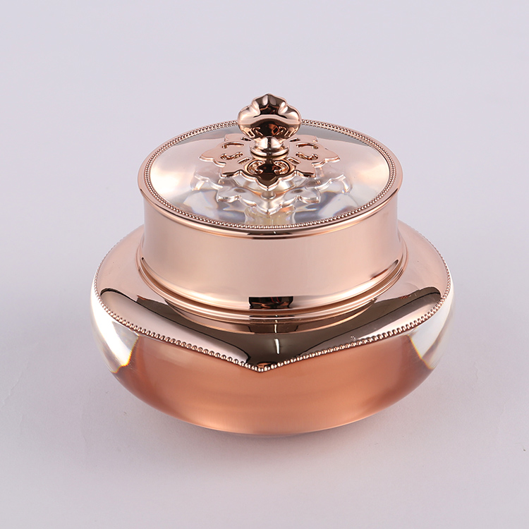 Crown Shape 15g 30g 50g Orange Empty Acrylic Cream JA201 Jar