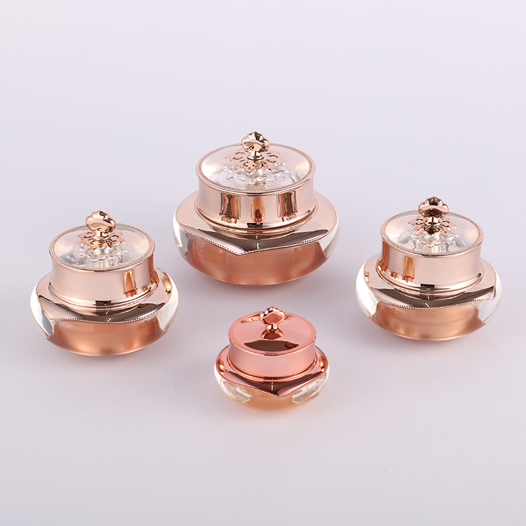 Crown Shape 15g 30g 50g Orange Empty Acrylic Cream JA201 Jar