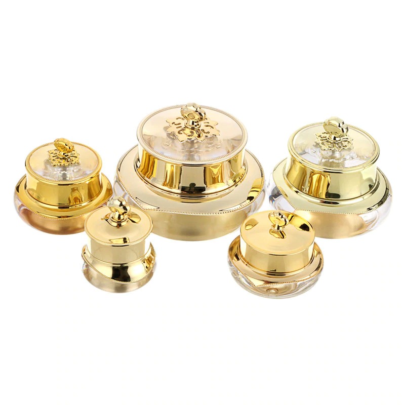 Crown Shape Plastic Refillable Bottles Empty Pot Bottles Makeup Jar Travel Face Cream Lotion Cosmetic Container