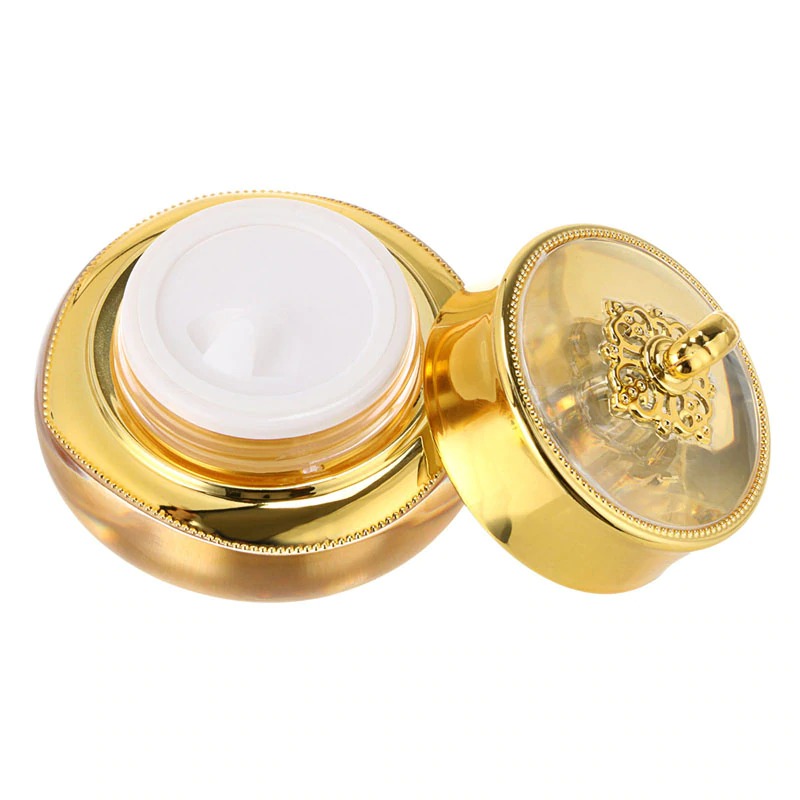 Crown Shape Plastic Refillable Bottles Empty Pot Bottles Makeup Jar Travel Face Cream Lotion Cosmetic Container