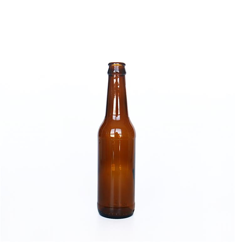 Crown Top 330ml 500ml Brown Glass Beer Bottle Round Shape For Kombucha Ginger Beer