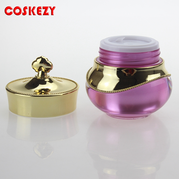 Crown cream bottle cosmetic travel bottle acrylic portable mini cream lotion trial empty jar